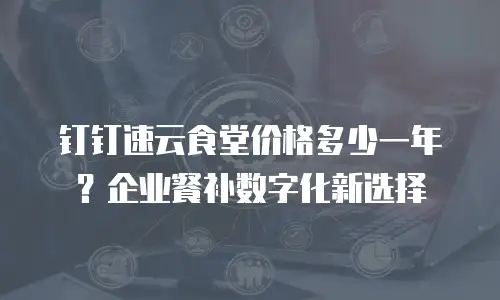 钉钉速云食堂价格多少一年？企业餐补数字化新选择
