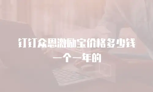 钉钉众恩激励宝价格多少钱一个一年的