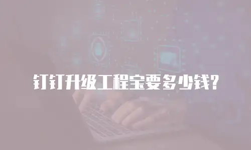 钉钉升级工程宝要多少钱？