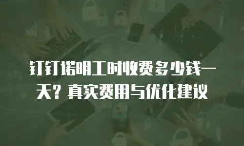 钉钉诺明工时收费多少钱一天？真实费用与优化建议