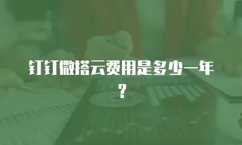 钉钉微搭云费用是多少一年？