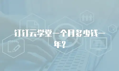 钉钉云学堂一个月多少钱一年？