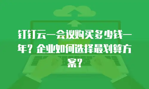 钉钉云一会议购买多少钱一年？企业如何选择最划算方案？