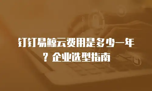 钉钉易鲸云费用是多少一年？企业选型指南