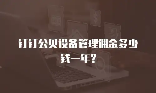 钉钉公贝设备管理佣金多少钱一年？