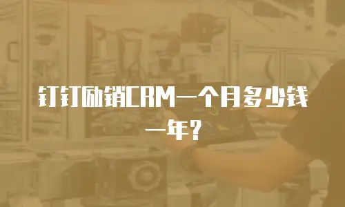 钉钉励销CRM一个月多少钱一年？