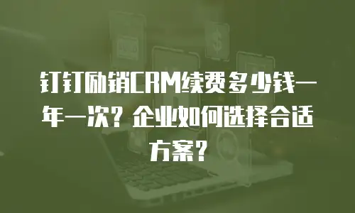 钉钉励销CRM续费多少钱一年一次？企业如何选择合适方案？