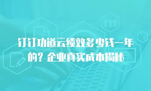 钉钉功道云绩效多少钱一年的？企业真实成本揭秘