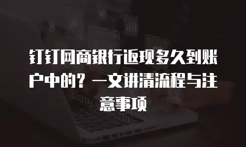 钉钉网商银行返现多久到账户中的？一文讲清流程与注意事项