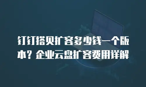 钉钉搭贝扩容多少钱一个版本？企业云盘扩容费用详解