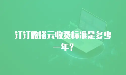 钉钉微搭云收费标准是多少一年？