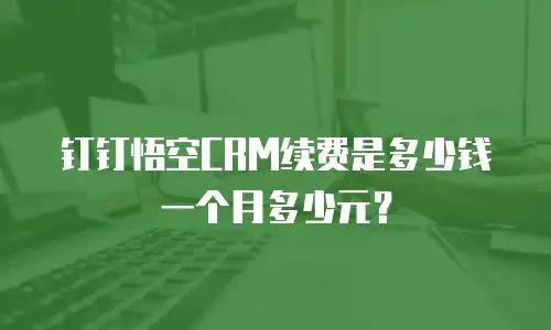 钉钉悟空CRM续费是多少钱一个月多少元？