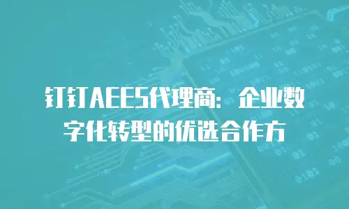 钉钉AEES代理商：企业数字化转型的优选合作方