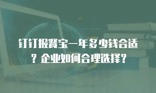 钉钉报餐宝一年多少钱合适？企业如何合理选择？
