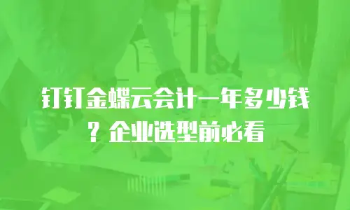 钉钉金蝶云会计一年多少钱？企业选型前必看