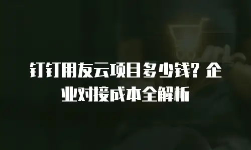 钉钉用友云项目多少钱？企业对接成本全解析