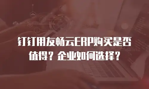 钉钉用友畅云ERP购买是否值得？企业如何选择？