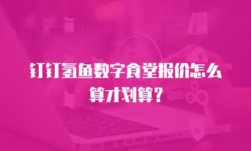 钉钉氢鱼数字食堂报价怎么算才划算？