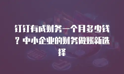 钉钉有成财务一个月多少钱？中小企业的财务做账新选择