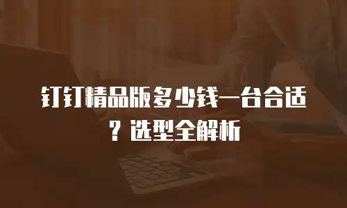 钉钉精品版多少钱一台合适？选型全解析