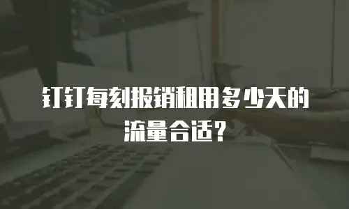 钉钉每刻报销租用多少天的流量合适？
