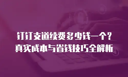 钉钉支道续费多少钱一个？真实成本与省钱技巧全解析