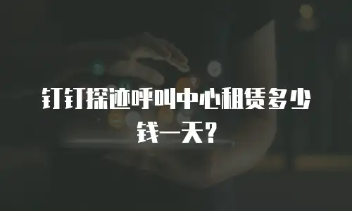 钉钉探迹呼叫中心租赁多少钱一天？