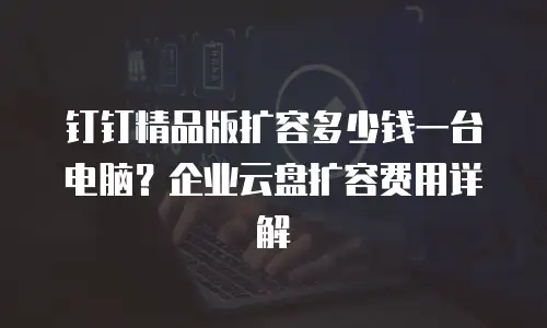 钉钉精品版扩容多少钱一台电脑？企业云盘扩容费用详解