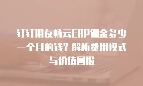 钉钉用友畅云ERP佣金多少一个月的钱？解析费用模式与价值回报