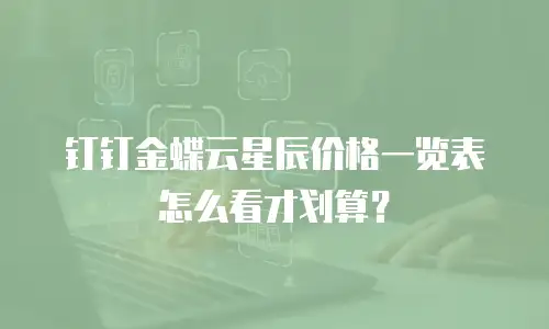 钉钉金蝶云星辰价格一览表怎么看才划算？