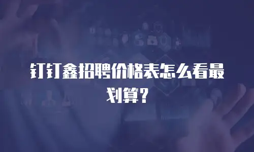 钉钉鑫招聘价格表怎么看最划算？