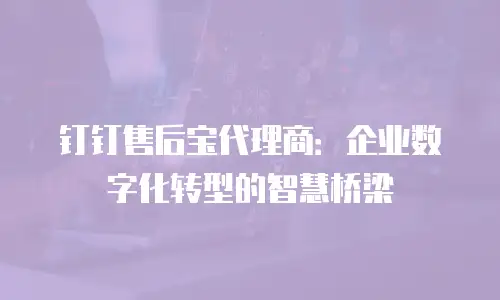 钉钉售后宝代理商：企业数字化转型的智慧桥梁