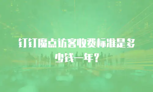 钉钉魔点访客收费标准是多少钱一年？