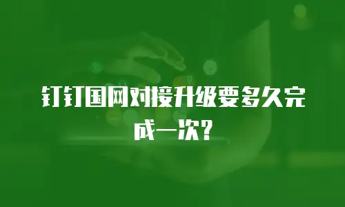 钉钉国网对接升级要多久完成一次？