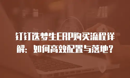 钉钉迭梦生ERP购买流程详解：如何高效配置与落地？