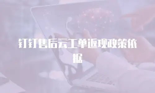 钉钉售后云工单返现政策依据