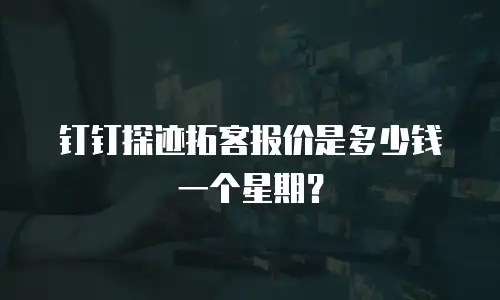 钉钉探迹拓客报价是多少钱一个星期？