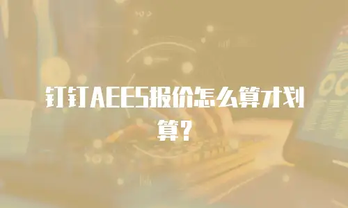 钉钉AEES报价怎么算才划算？