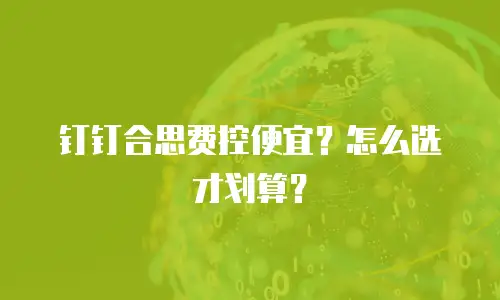 钉钉合思费控便宜？怎么选才划算？