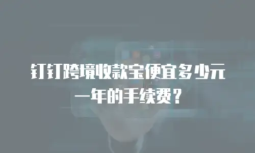 钉钉跨境收款宝便宜多少元一年的手续费？