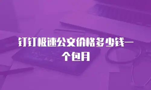 钉钉极速公文价格多少钱一个包月