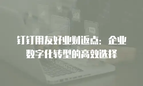 钉钉用友好业财返点：企业数字化转型的高效选择