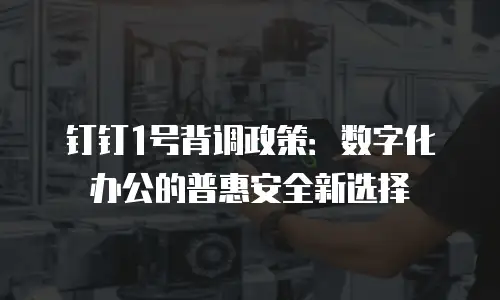 钉钉1号背调政策：数字化办公的普惠安全新选择
