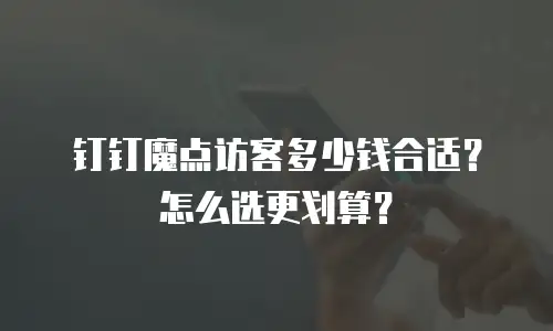 钉钉魔点访客多少钱合适？怎么选更划算？