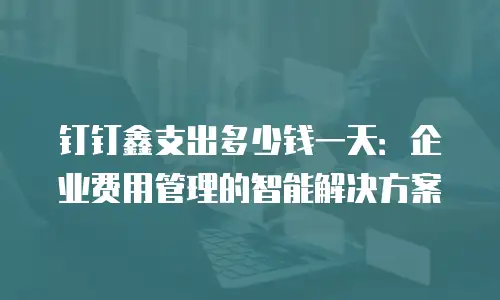 钉钉鑫支出多少钱一天：企业费用管理的智能解决方案