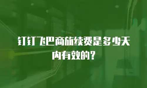 钉钉飞巴商旅续费是多少天内有效的？