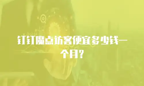 钉钉魔点访客便宜多少钱一个月？