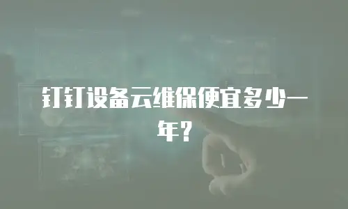 钉钉设备云维保便宜多少一年？