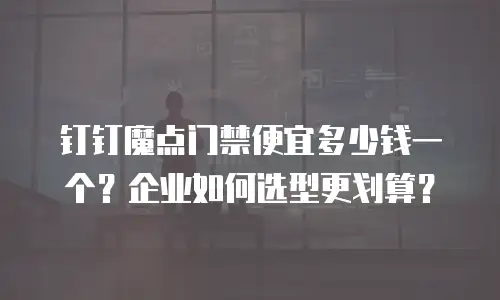 钉钉魔点门禁便宜多少钱一个？企业如何选型更划算？