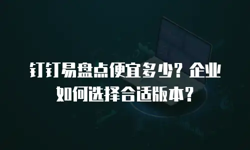 钉钉易盘点便宜多少？企业如何选择合适版本？